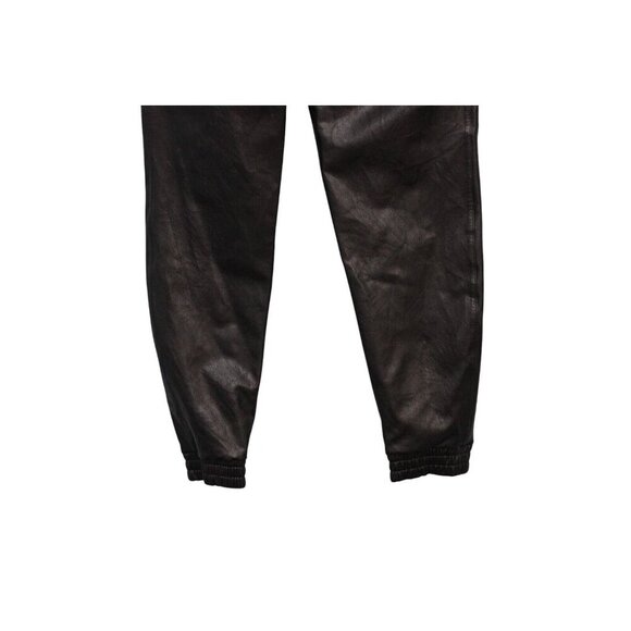 SPANX Faux Leather Like Joggers Size Large Black Pull On Elastic Waist Pockets - Picture 12 of 14